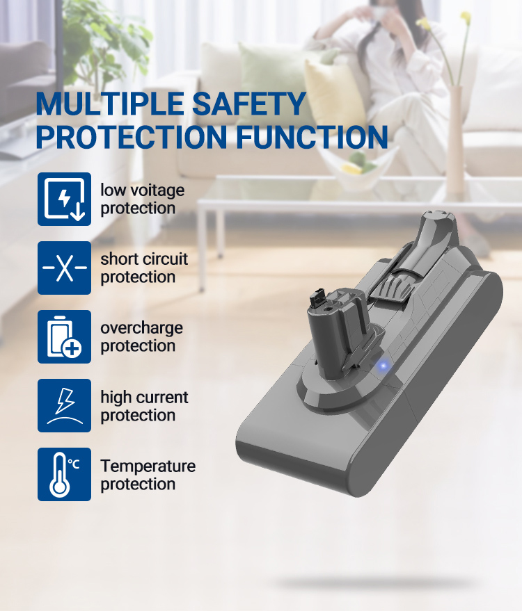 21.6V 3000mAh Replacement LI-Lion Battery for Dyson V15 Handheld Vacuum Cleaner Batteries