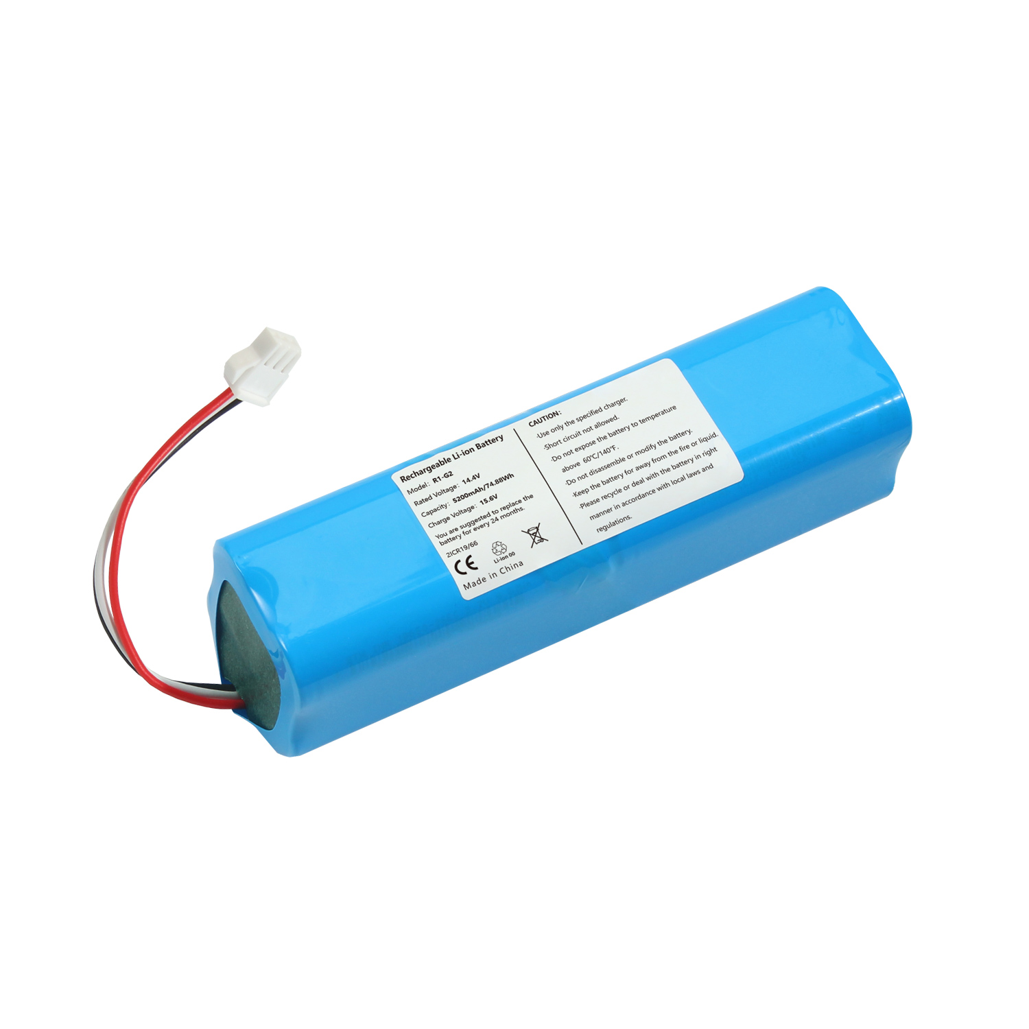 Vacuum Cleaner Sweeper Replacement Sweeper Battery for Lydsto R1 G2 18650 14.4V 5200mAh Sweeper Cleaner Battery