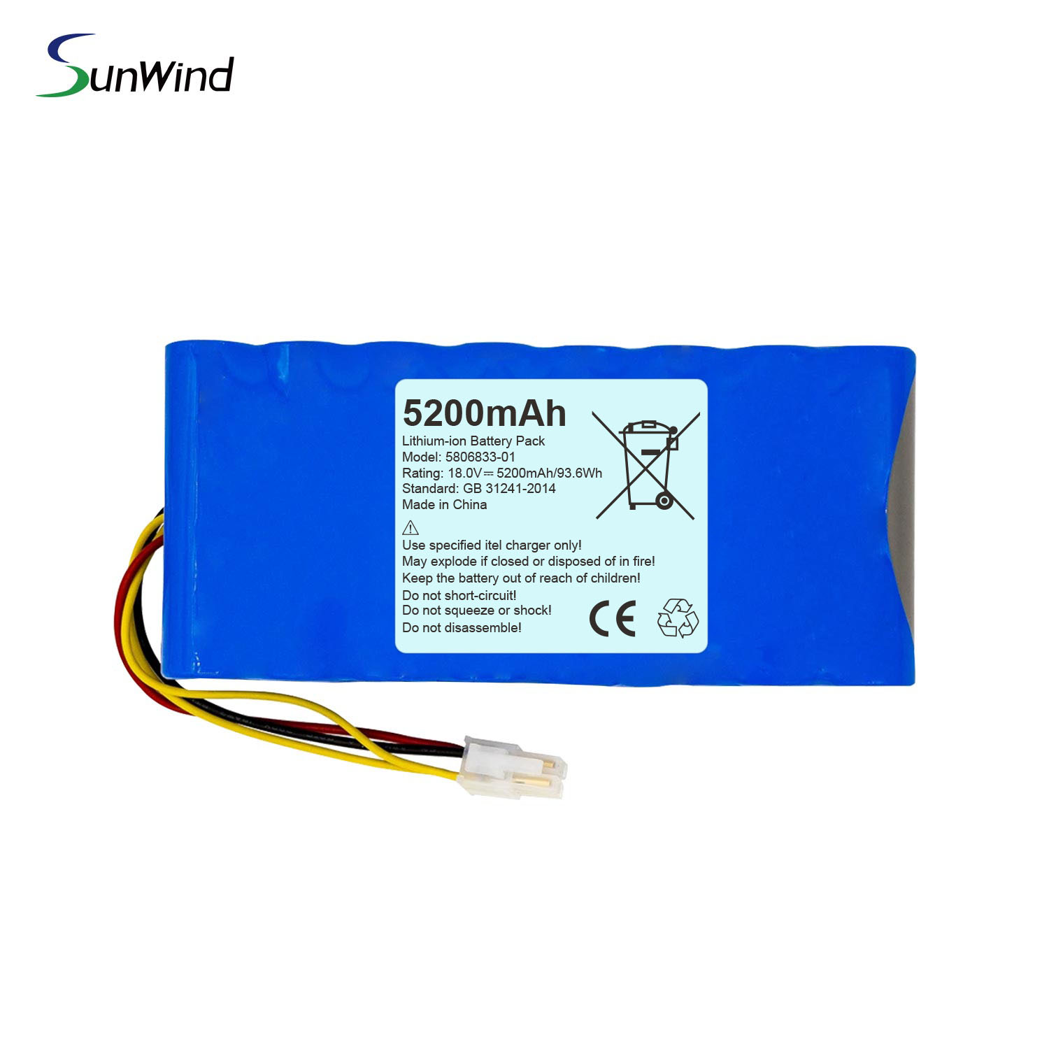 Factory Rechargeable Battery Pack for SWLPB Husqvarna Automower 320 18V 5200mAh