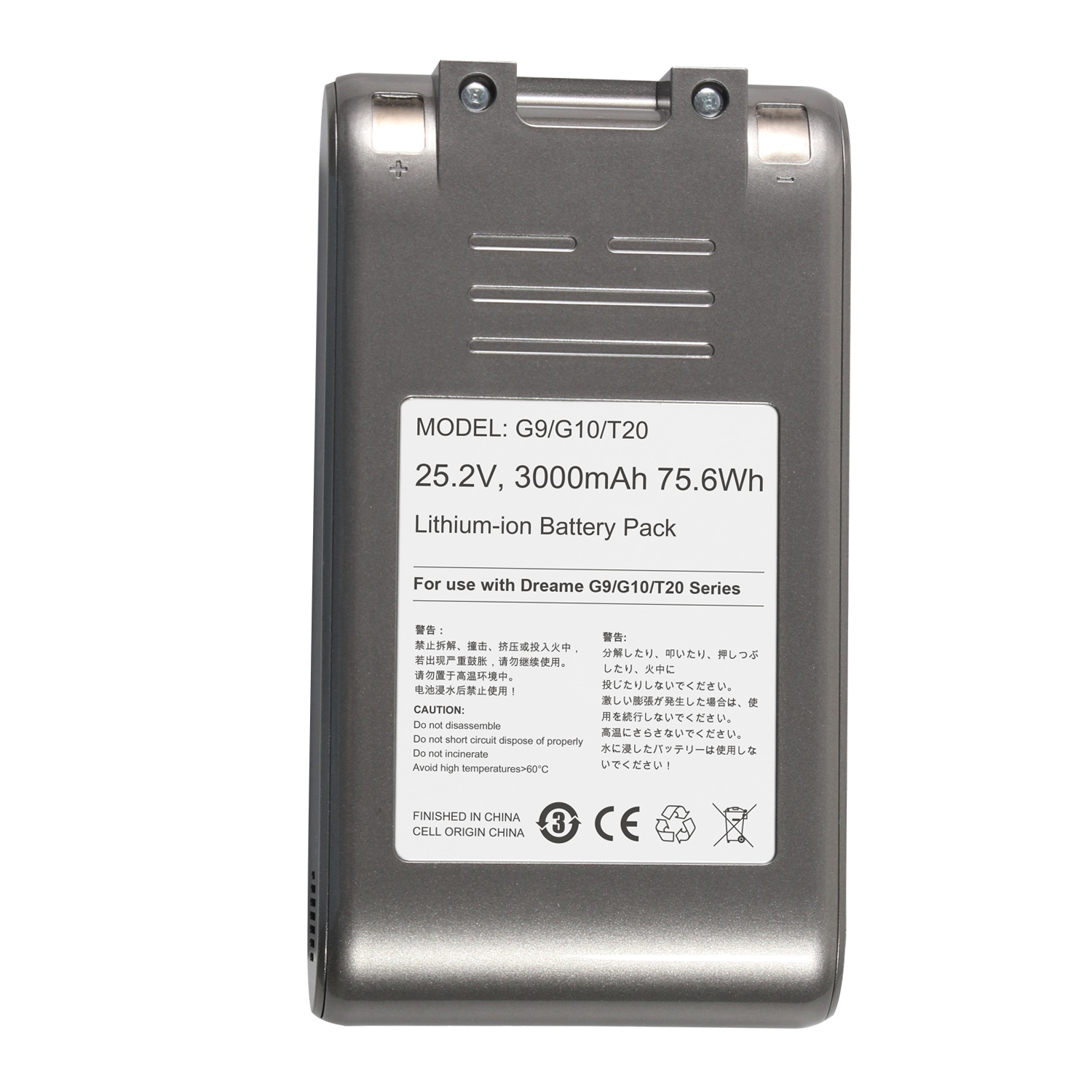 25.2V 3000mAh Replacement Li-ion Battery for Dreame T20 Li-Ion Sweeper Vacuum Cleaner Battery