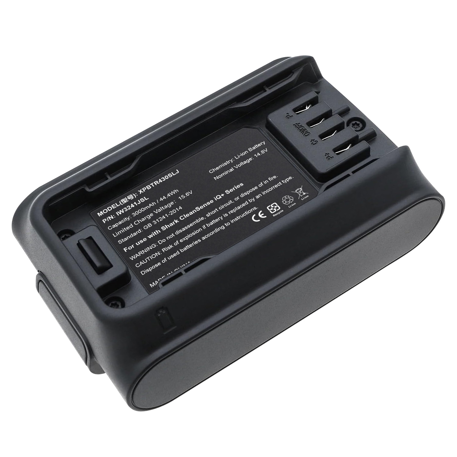 14.8V 3000mAh 44.40Wh Replacement Battery for Shark Cleaner Sense iQ+,IW3241JSL XPBTR430SLJ Sweeper Vacuum Cleaner Battery