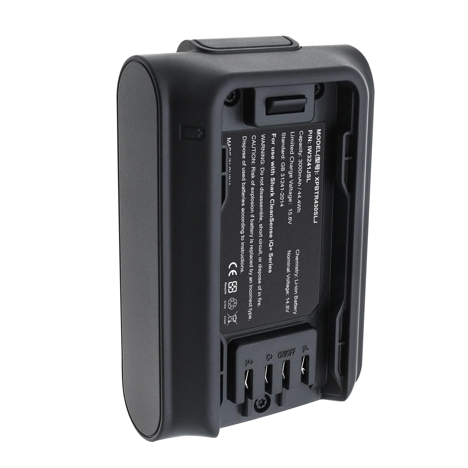 14.8V 3000mAh 44.40Wh Replacement Battery for Shark Cleaner Sense iQ+,IW3241JSL XPBTR430SLJ Sweeper Vacuum Cleaner Battery