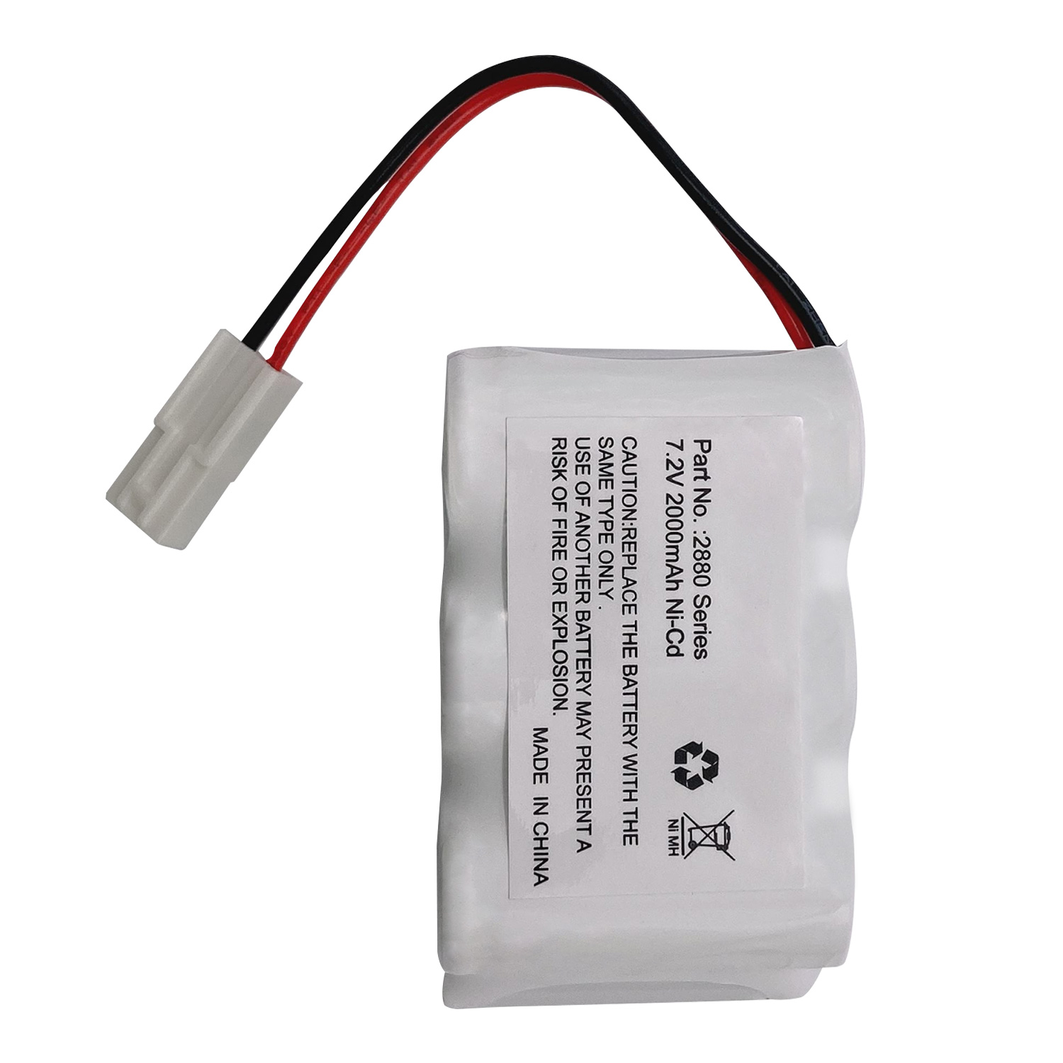 7.2V Rechargeable Ni-Cd Battery for Bissell 2880 Series Floor Sweeper Vacuum Models 2880, 2880A, 2880B, 2880C, 2880D, 2880K, 2880Q, 2880T, 2880W, 28801, 28802, 28806 Sweeper Vacuum Cleaner Battery