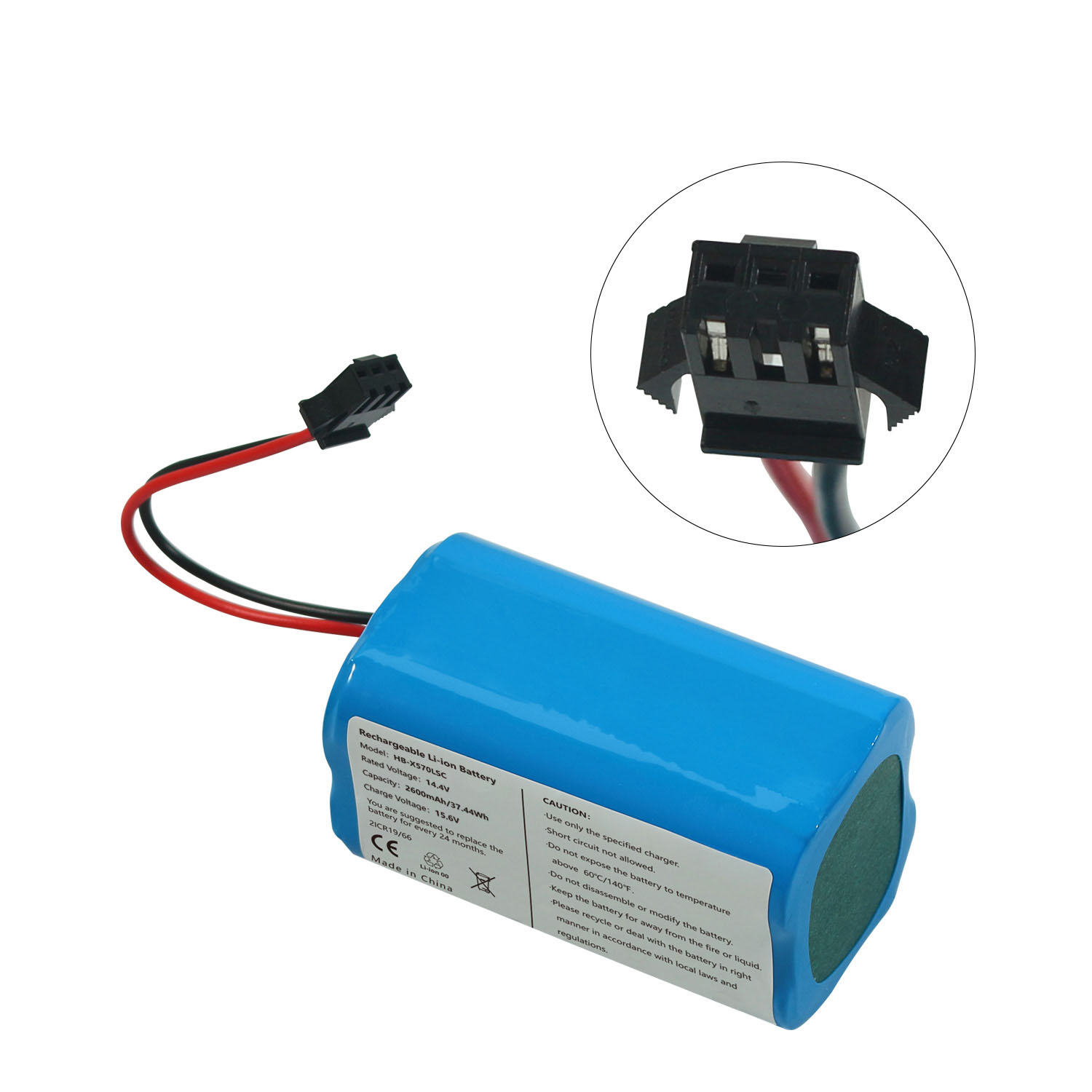 14.4V 2600mAh Rechargeable Vacuum Cleaner Battery for Haier TAB-T550W TAB-T550WSC TAB-T560H TAB-T520S TAB-QS60S HB-X570LSC