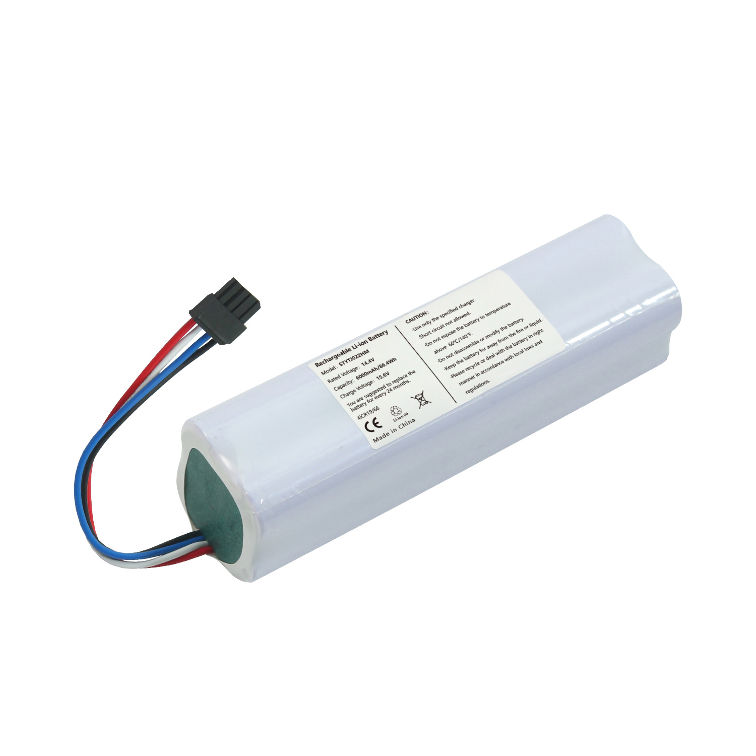 14.4V 6000mAh Xiao Mi Mop 2 Pro+ 1T Battery STYTJ02ZHM Mi 1t Mop 2 Pro Plus Mi Robot Sweeping Robot Vacuum Cleaner Battery