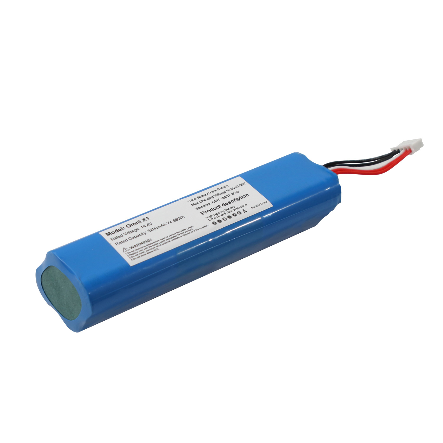 14.8V 6800mAh Vacuun Cleaner Battery for Ecovacs Deebot Omni X1 Battery S10-Li-144-5200 Sweeper Robot Batteries