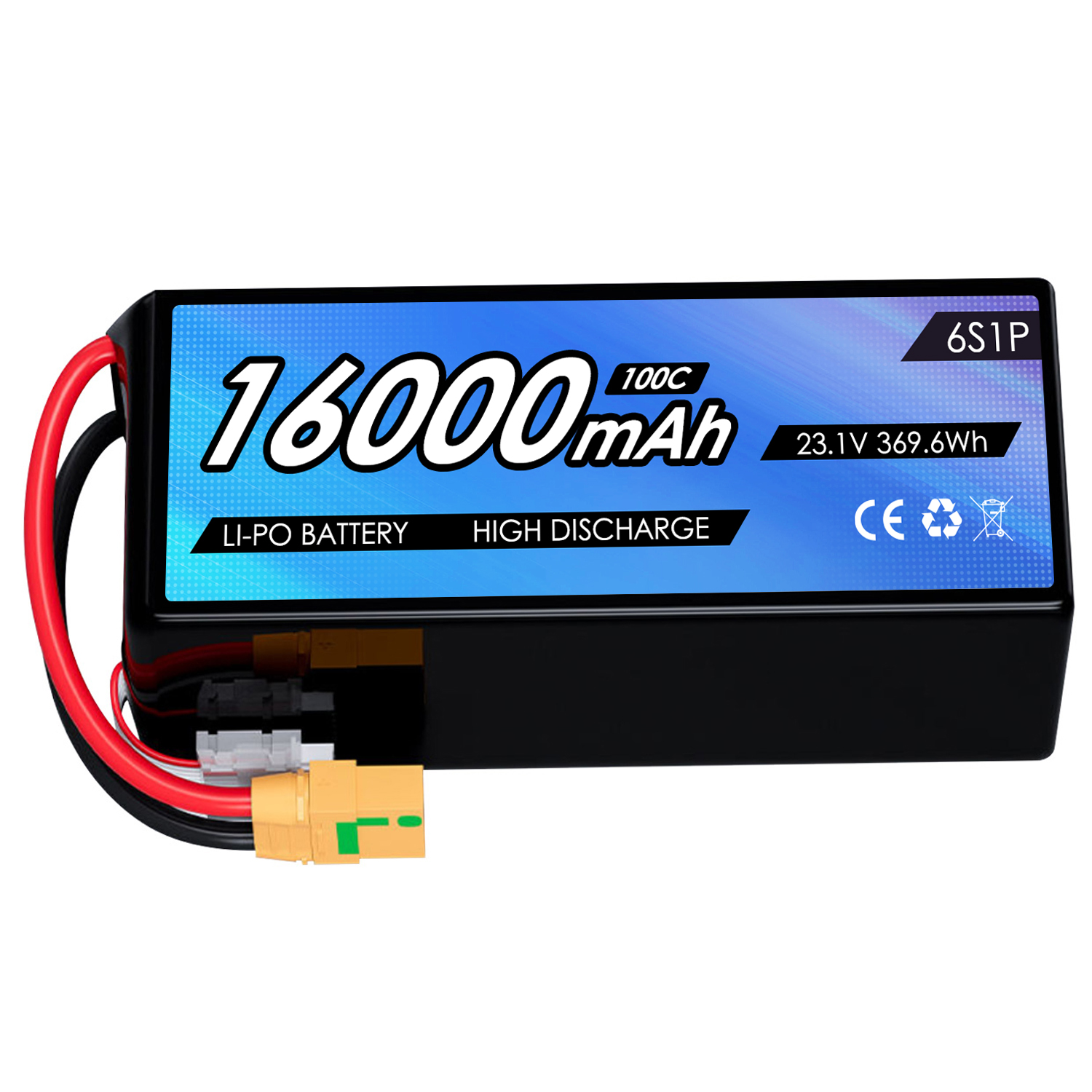 23.1V 16000mAh Rechargeable Li-ion Polymer Battery 6s 100c Xt90-S Industrial Uavs for Fpv Drone Battery