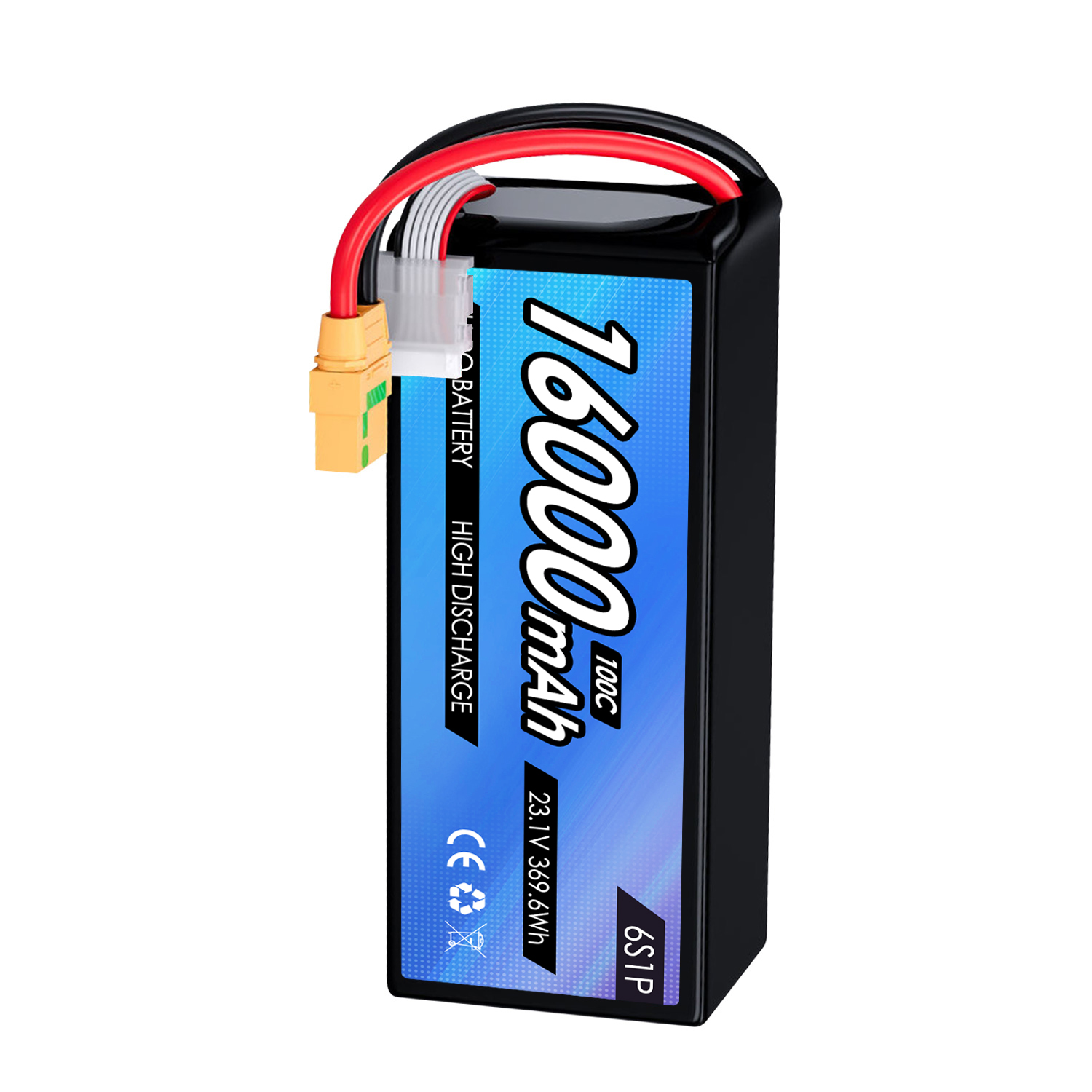 23.1V 16000mAh Rechargeable Li-ion Polymer Battery 6s 100c Xt90-S Industrial Uavs for Fpv Drone Battery