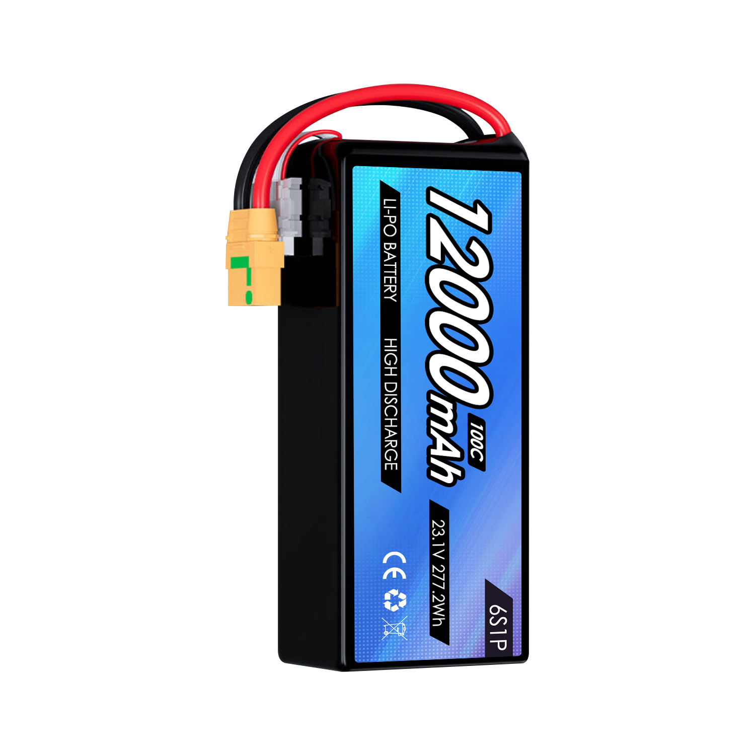 23.1V 12000mAh 7inch X8 Lipo Drone 6s1p Lipo Battery 100c Soft Case Lihv Fpv Batteries for Light Weight Fpv Multi-Axis Drone