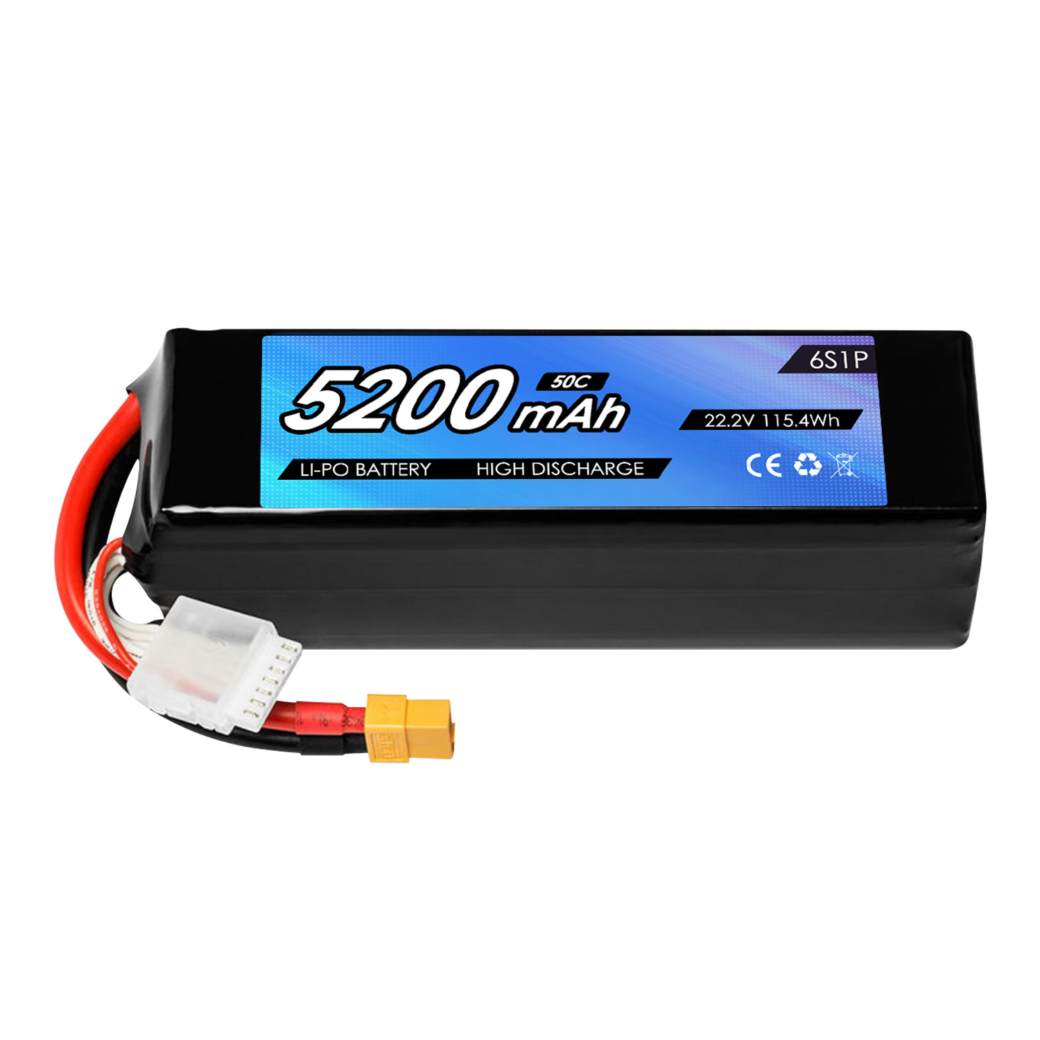 Lipo Drone FPV Drone Battery 6S Lipo 22.2V 5200mAh 50C Soft Case Battery Light Weight With XT60 Plug for Drone