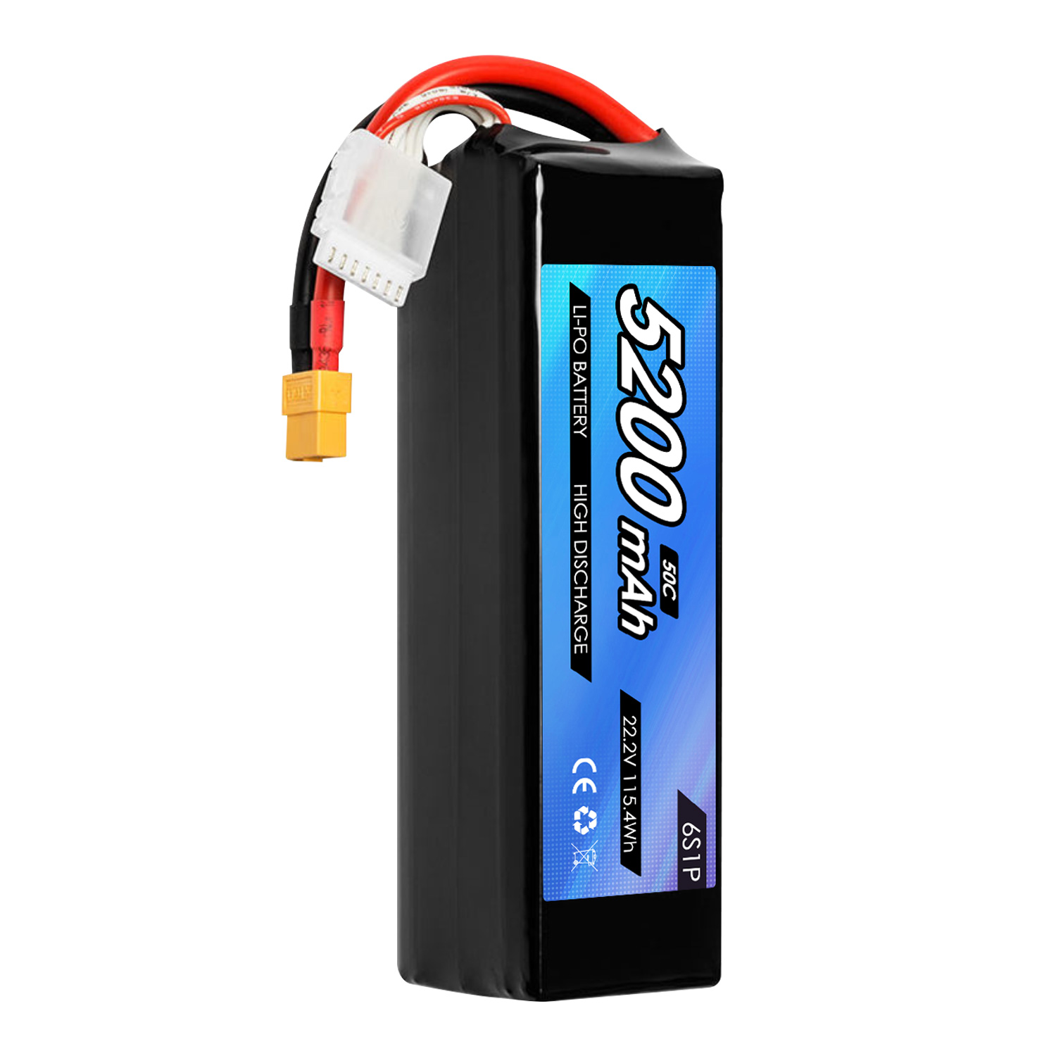 Lipo Drone FPV Drone Battery 6S Lipo 22.2V 5200mAh 50C Soft Case Battery Light Weight With XT60 Plug for Drone