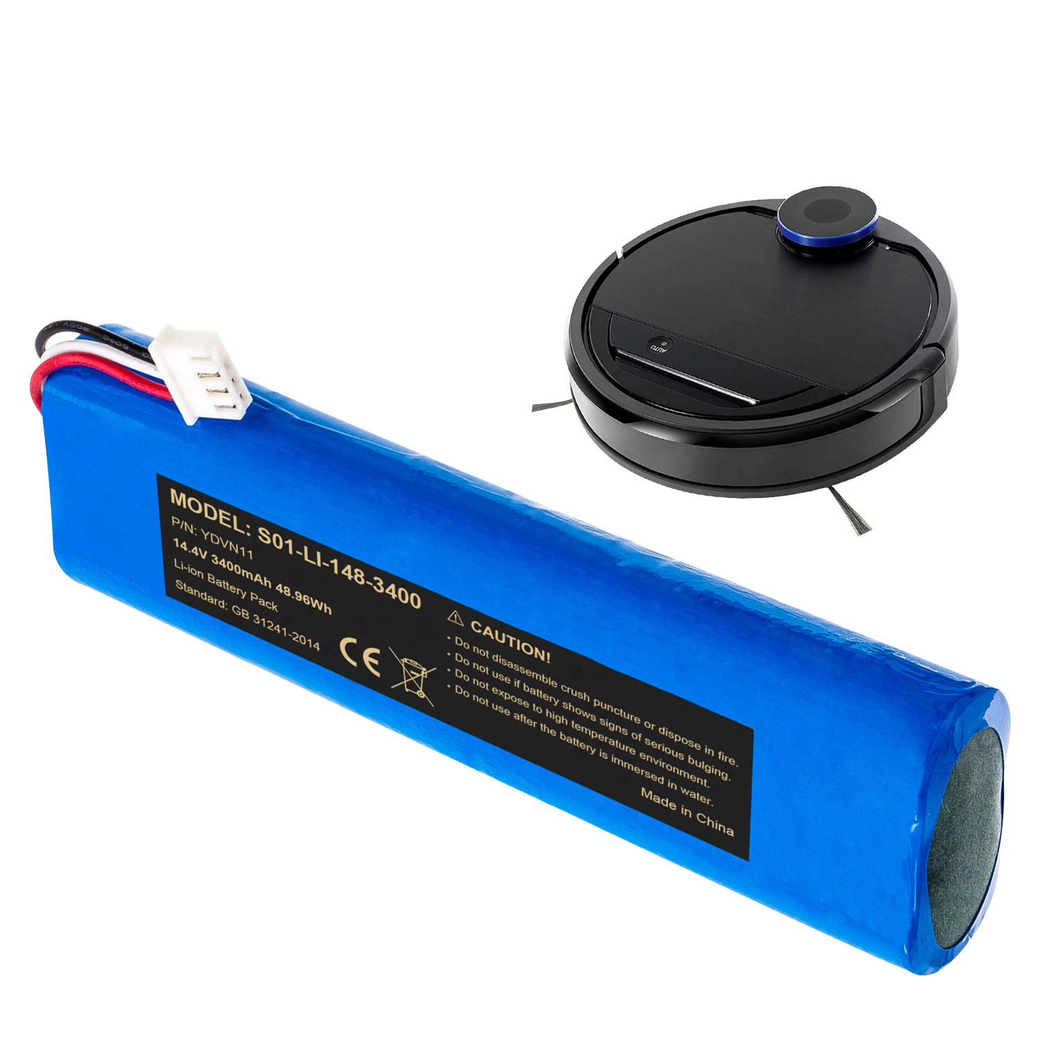 14.4V 3400mAh Battery for Yeedi K8 Vac 2 Pro YDVN11 Robot Vacuum Cleaner Battery Pack