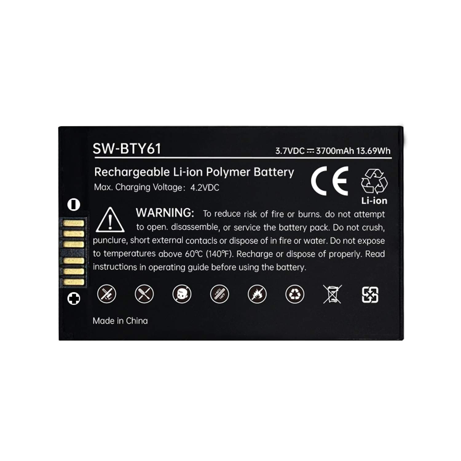 3.7V 3700mAh Newland MT60 MT65 PDA Battery NEW 1100020029 BTY61 BTY60 Barcode Scanner Battery