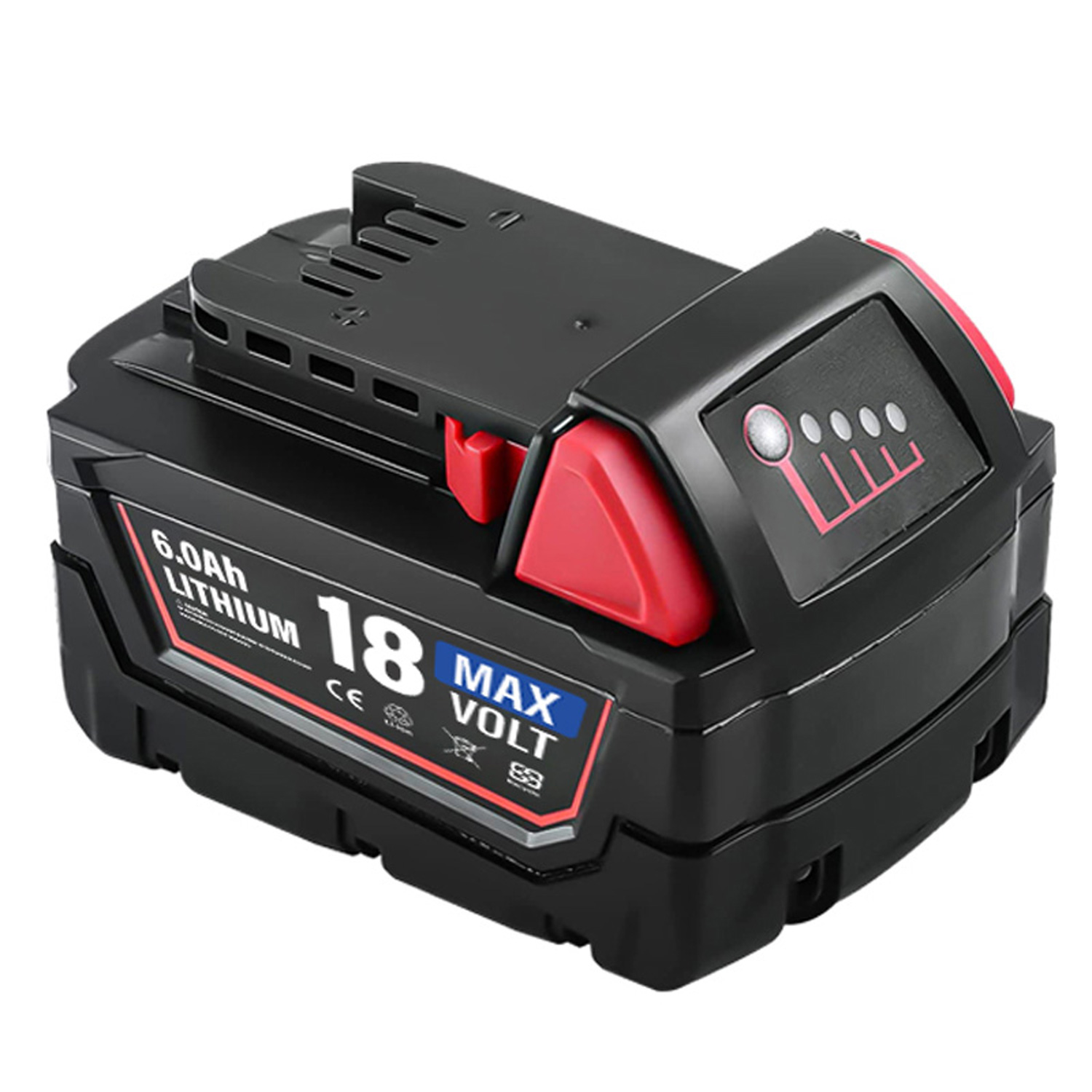 Milwaukee 48-11-1852 M18 REDLITHIUM XC18V 6Ah Lithium-Ion Battery Rechargeable Cordless Power Tools Batteries