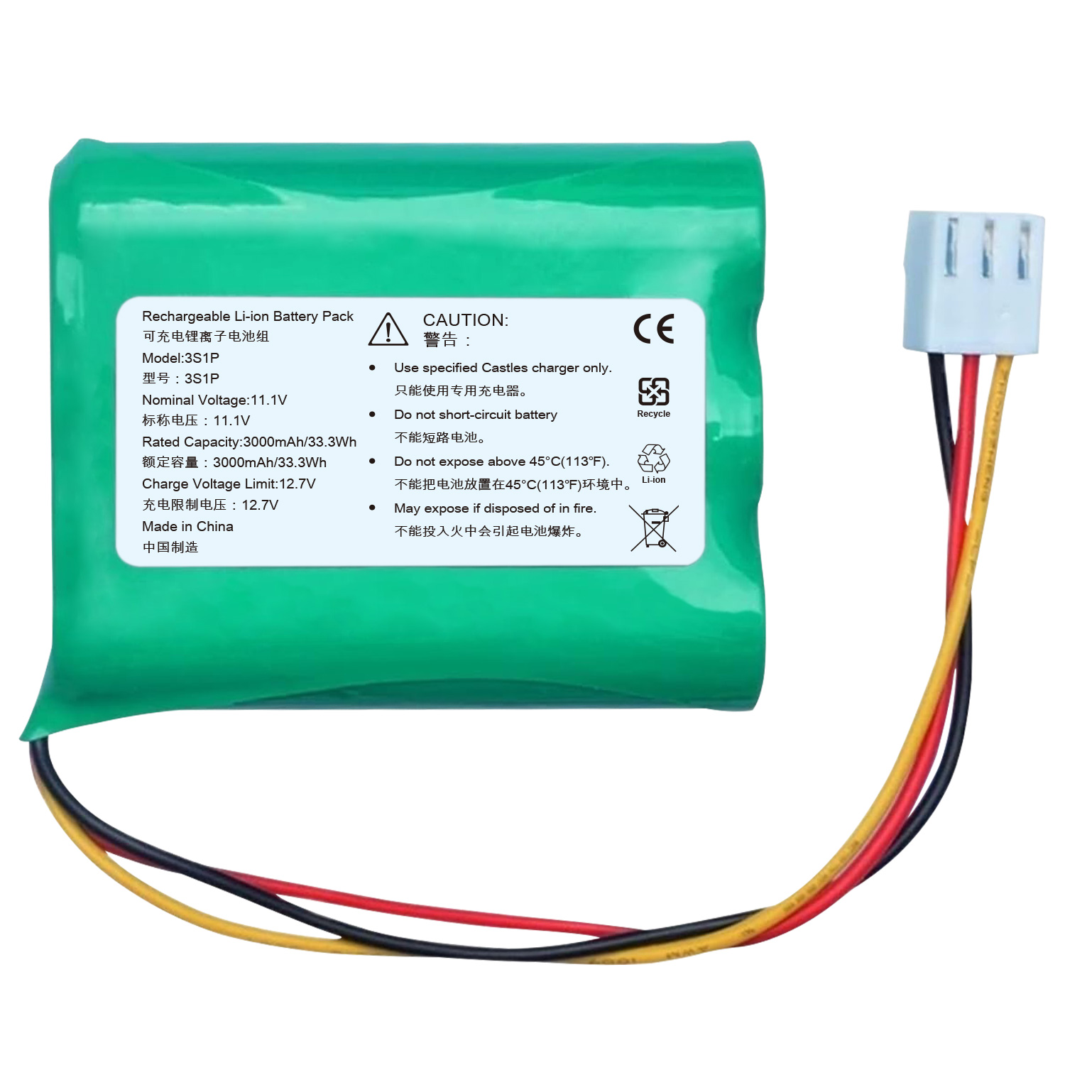 11.1V 3000mAh Lithium ion Rechargeable Battery for Philips FC8792 FC8794 FC8796 FC8782 Robot Vacuum Cleaner Battery